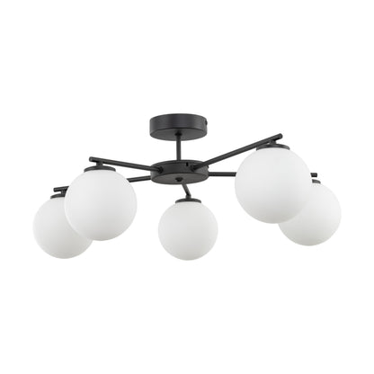Plafonnier scandinave noir ELTON pour salon, chambre et couloir