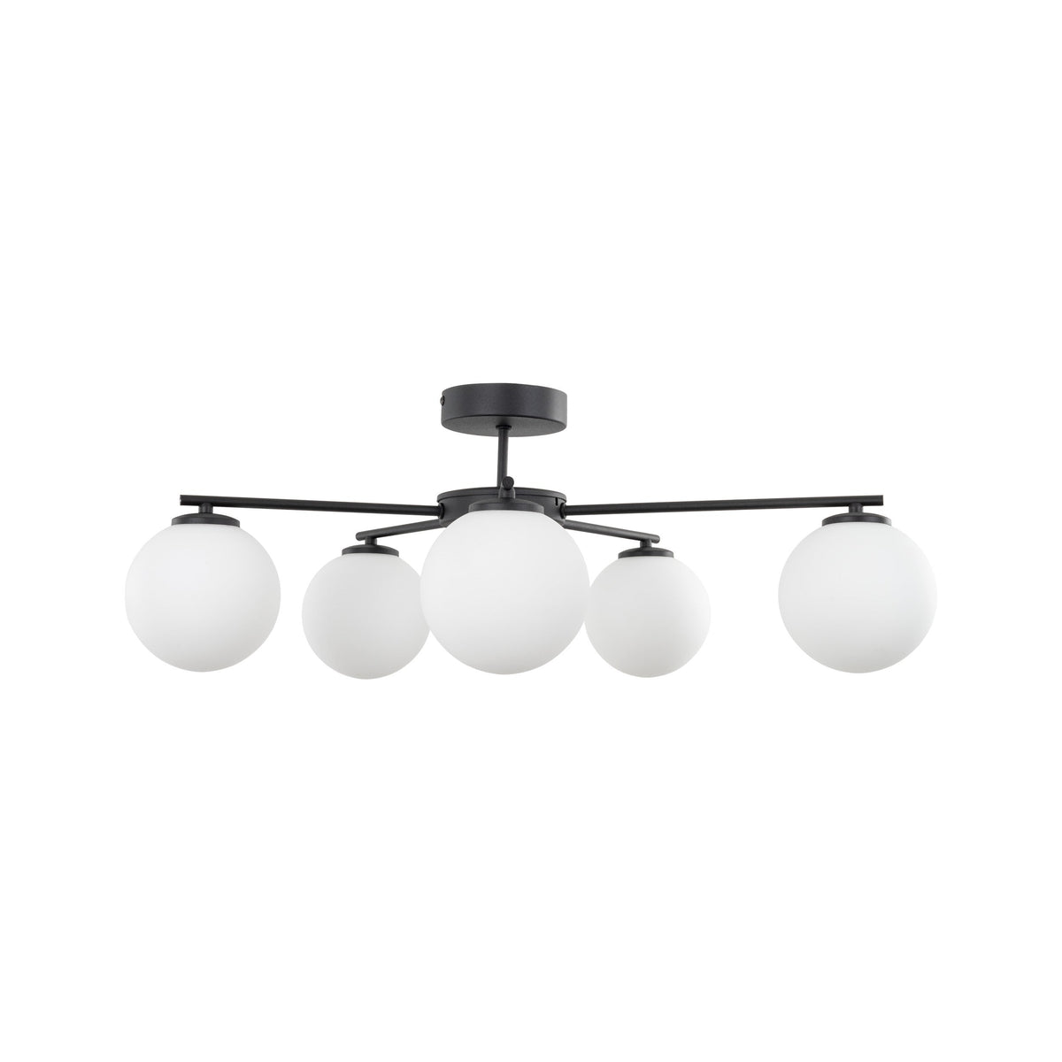 Plafonnier scandinave noir ELTON pour salon, chambre et couloir