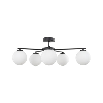 Plafonnier scandinave noir ELTON pour salon, chambre et couloir