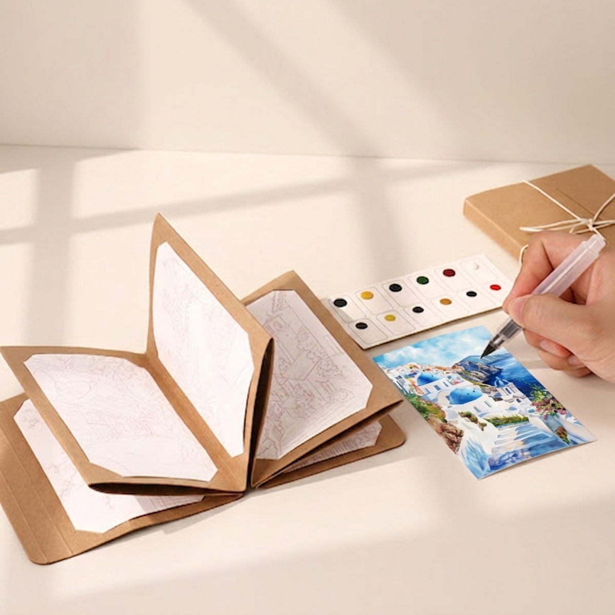Watercolor Painting Cards Kit - European Travel Logs