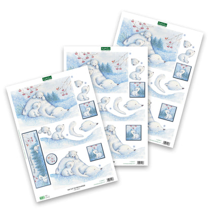 Découpage prédécoupé – Ours polaires (lot de 3)