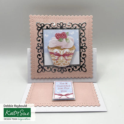 Découpages prédécoupés – Tasses à thé, fleurs et gâteau (lot de 3)