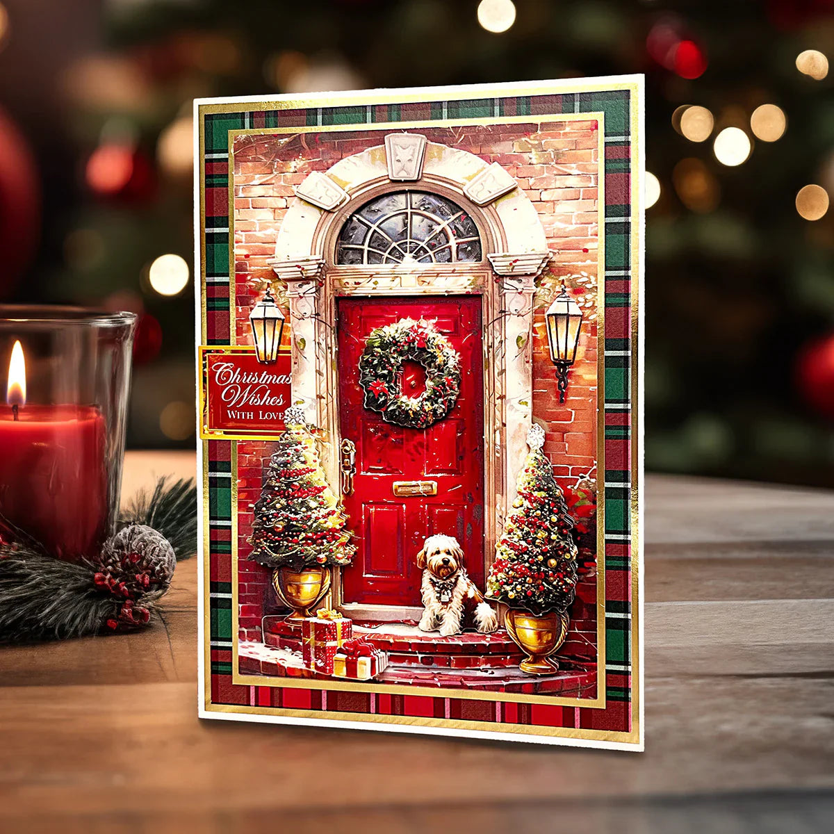 Découpage Découpé – Scène de Porte Matin de Noël (lot de 3)
