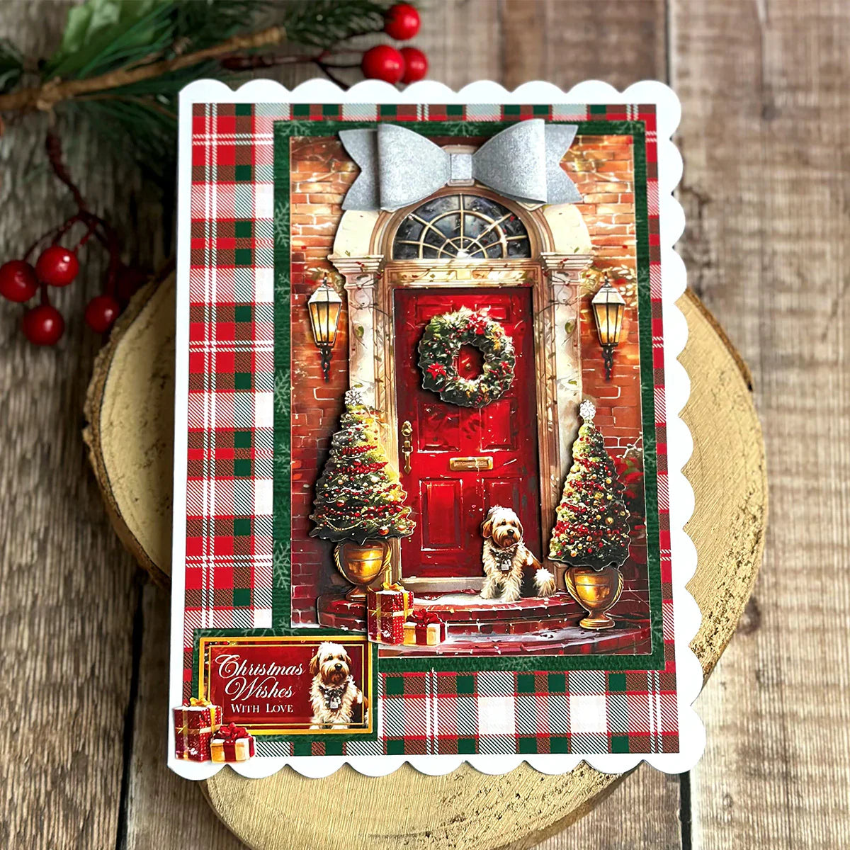 Découpage Découpé – Scène de Porte Matin de Noël (lot de 3)