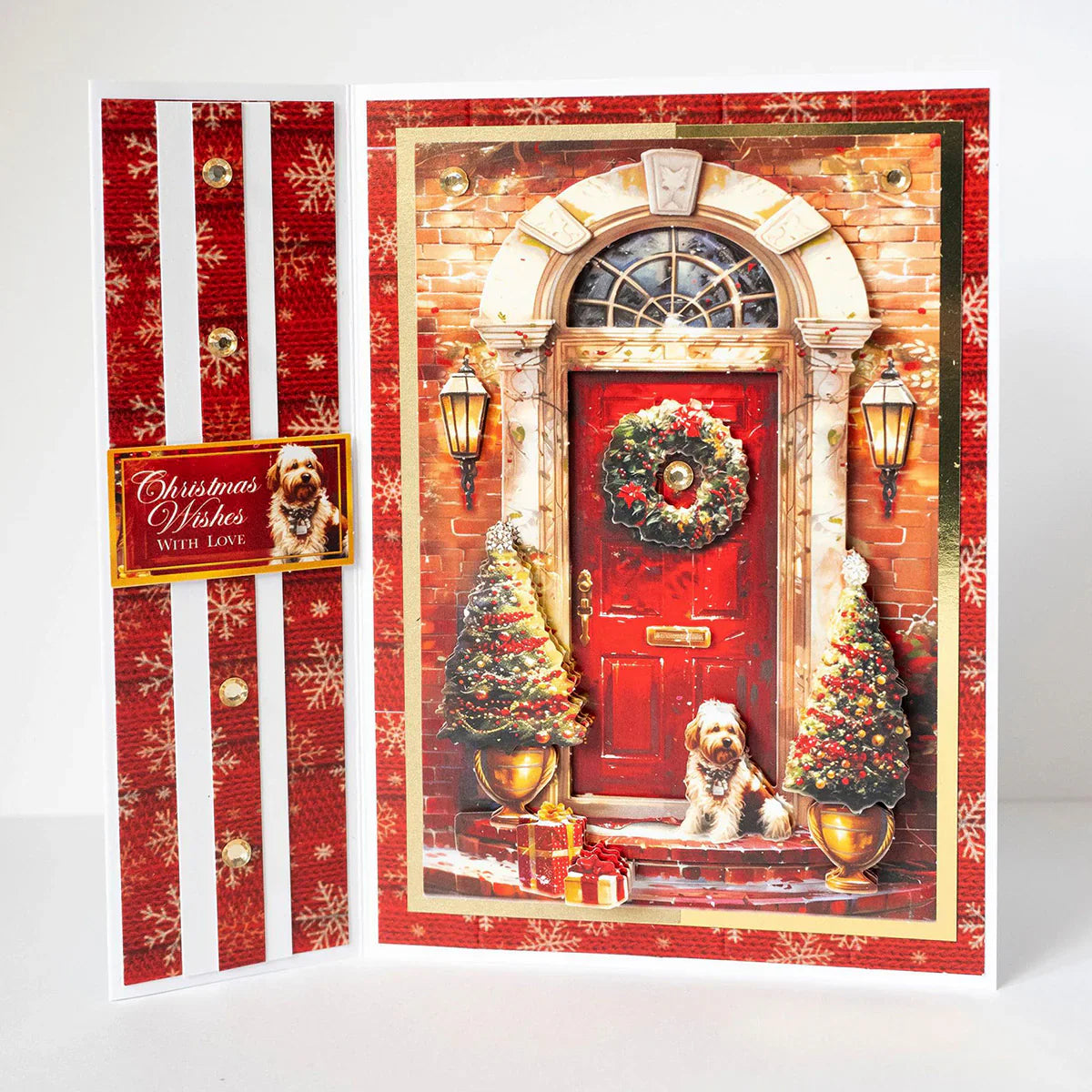 Découpage Découpé – Scène de Porte Matin de Noël (lot de 3)