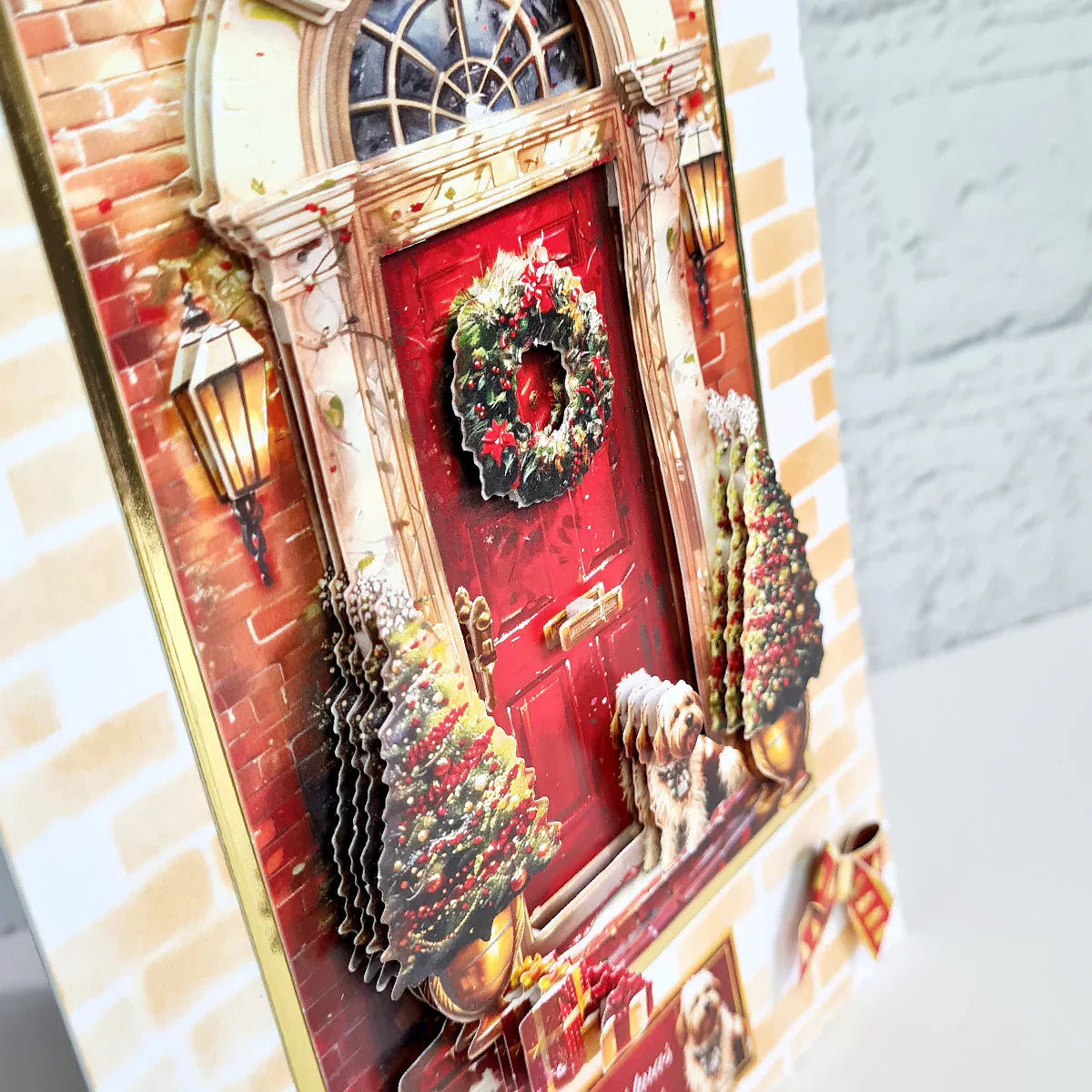 Découpage Découpé – Scène de Porte Matin de Noël (lot de 3)