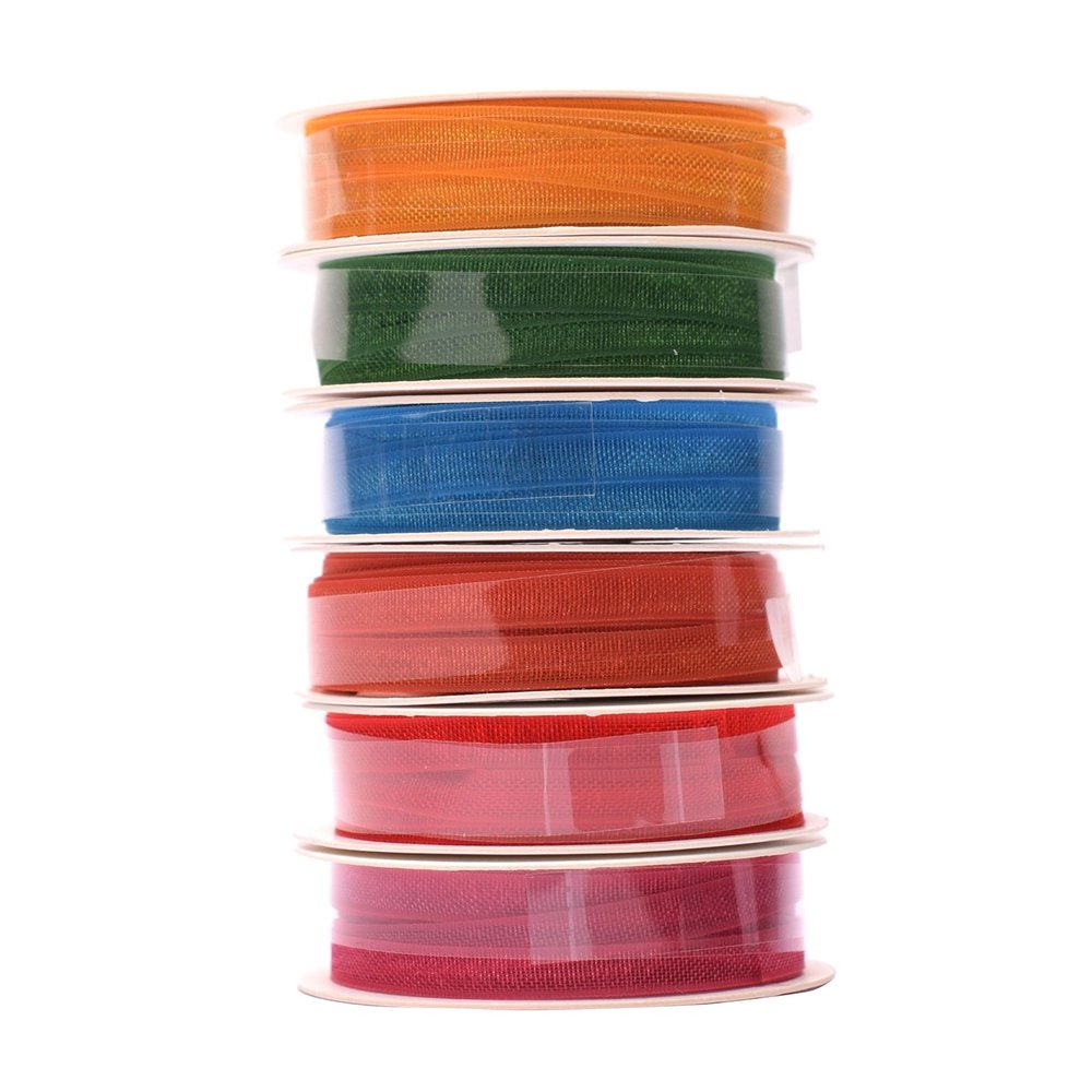 Ruban d'organza Vaessen Creative 6 couleurs 3mmx2m Été