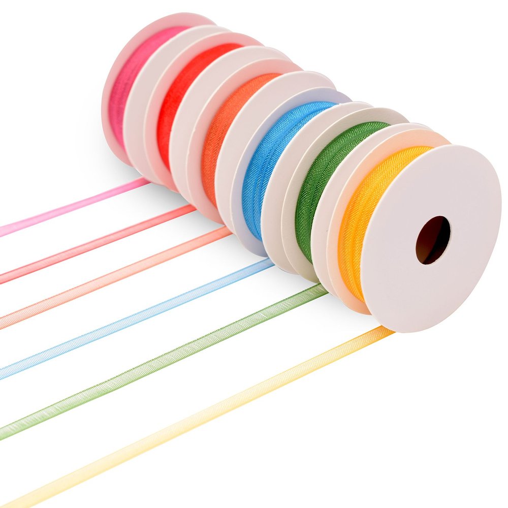 Ruban d'organza Vaessen Creative 6 couleurs 3mmx2m Été