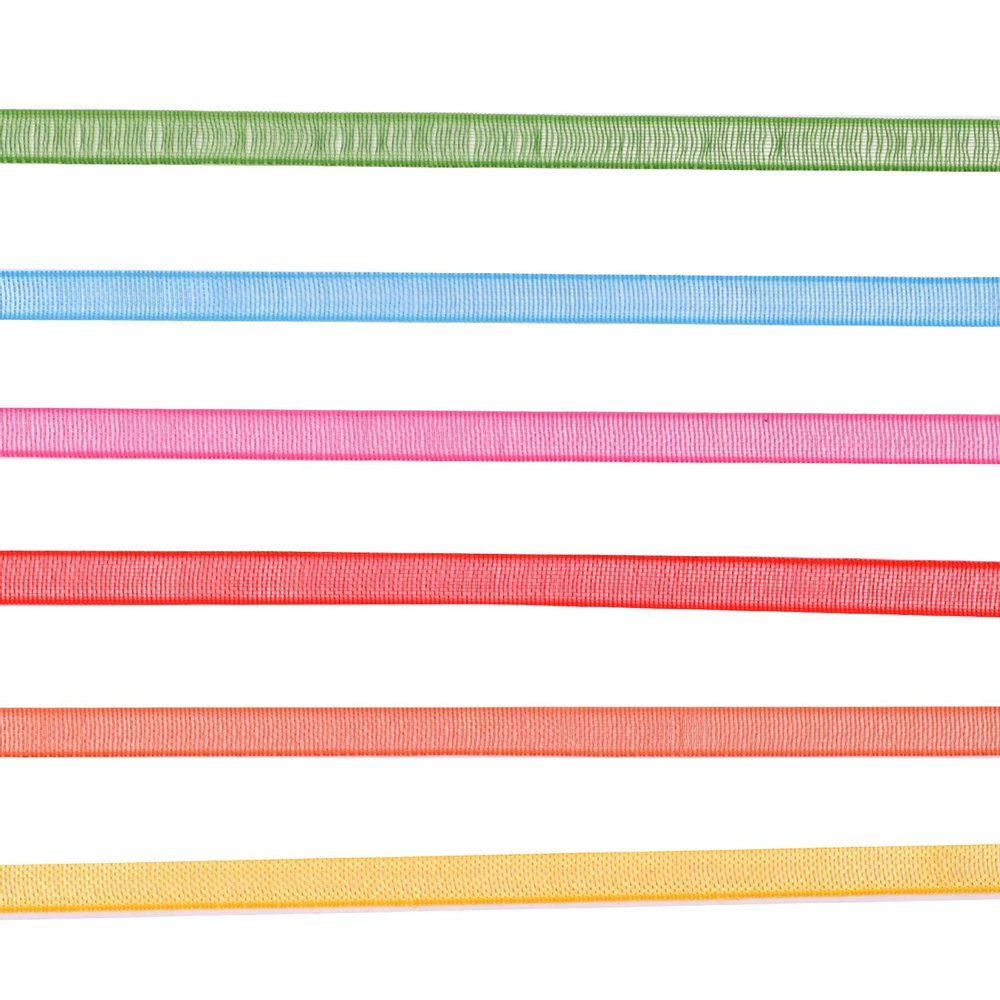 Ruban d'organza Vaessen Creative 6 couleurs 3mmx2m Été