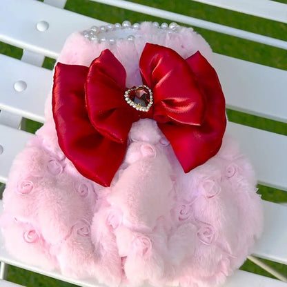 Ensemble Manteau Doux pour Chien « Sois ma Valentine » | Tenue pour Chien pour la Saint-Valentin