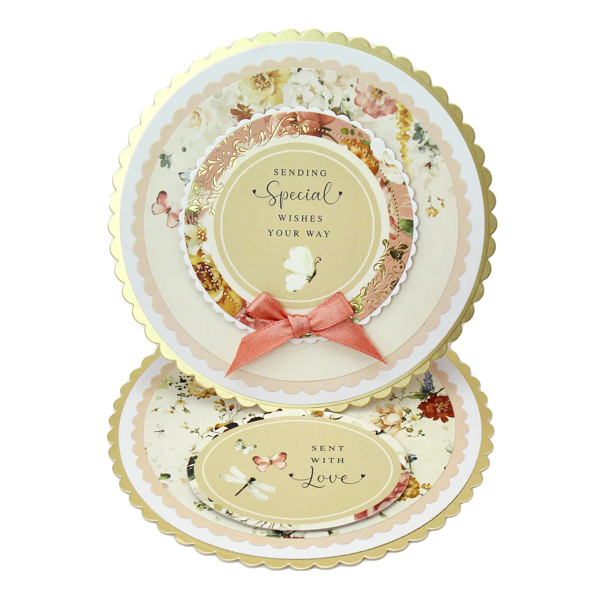 Kanban Crafts Pretty Petals Foiled Paper Craft Toppers, 6 sheets