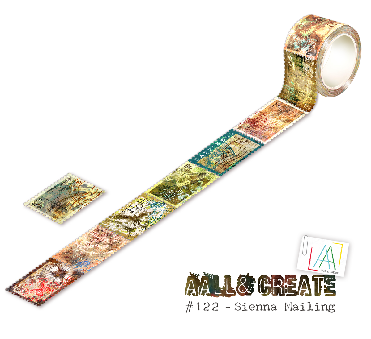 AALL and Create - Rouleau de masking tape 25mmx5m - Sienna Mailing