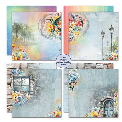 3Quarter Designs Tomorrow's Rainbow 12x12 Design Paper & Diecuts Set