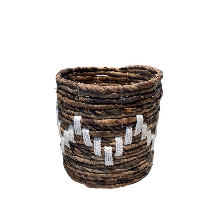 Banana Leaf & Macrame ZigZag Planter Basket