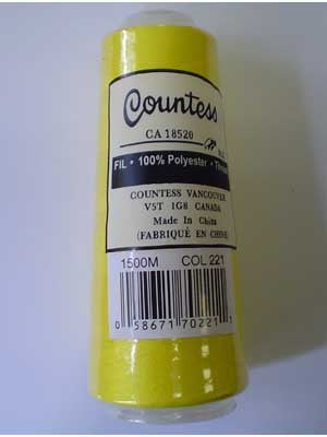 Countess Serger Thread, Polyester, 40/2, 1500M
