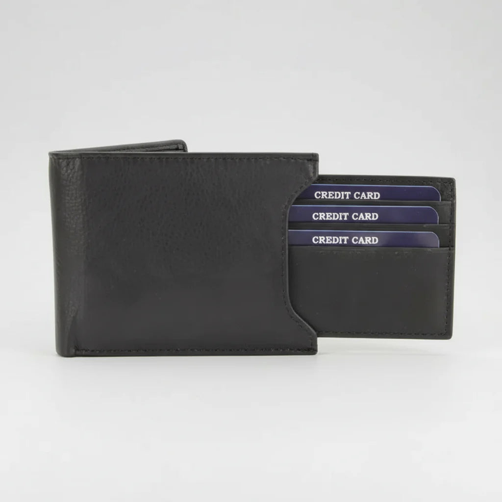 Portefeuille bifold homme RFID avec étui à cartes amovible