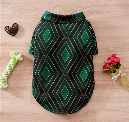 Edward Dog Shirt | Dress Dog Shirt with Bow Detail