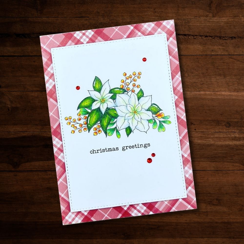 Tampons Transparents Bouquet de Poinsettias 30306