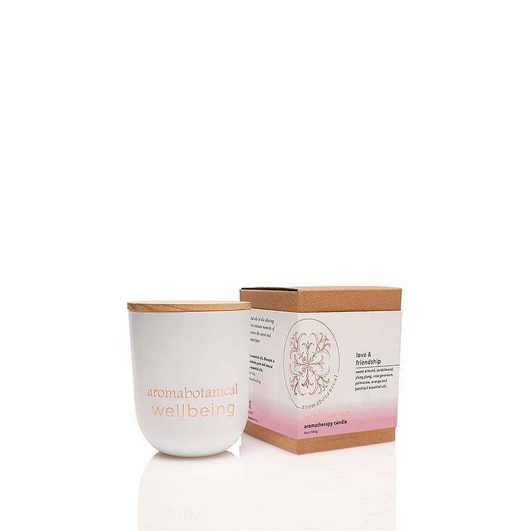 Petite Bougie Amour Amande & Bois de Santal pour l'Intimité par Aromabotanical