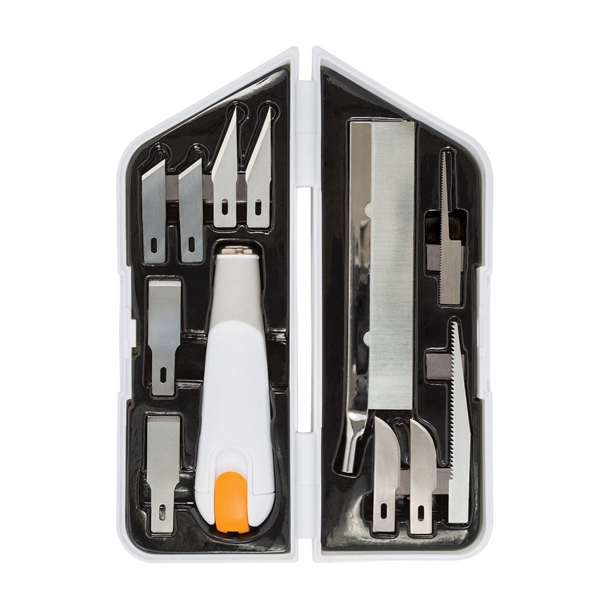 Fiskars Couteau de précision robuste à lames interchangeables, 11 lames