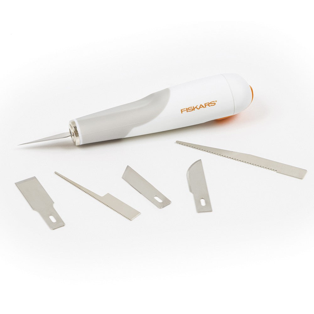 Fiskars Couteau de précision robuste à lames interchangeables, 11 lames