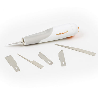 Fiskars Couteau de précision robuste à lames interchangeables, 11 lames
