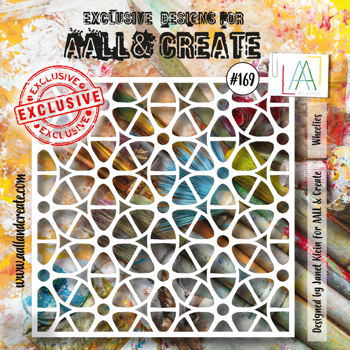 Pochoir AALL and Create 6"x6" - #169 - Wheelies
