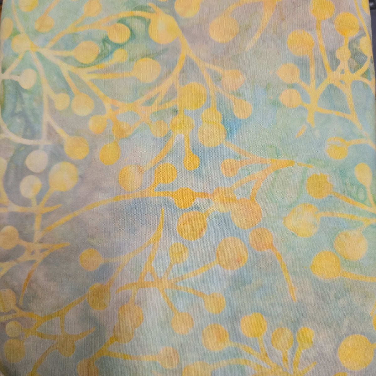 Batiks Bavarois - Vignes de baies jaunes/vertes - JH23A8-V