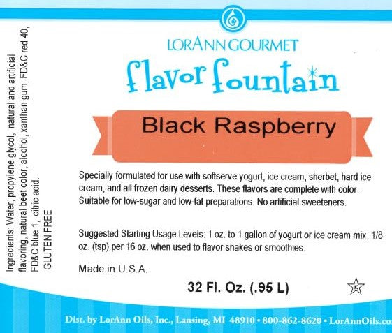Arôme de framboise noire - 4 oz. - 32 oz. - Arômes pour crème glacée et boissons - Huiles LorAnn - Distribution canadienne - Livraison gratuite au Canada pour les commandes de plus de 199 CAD