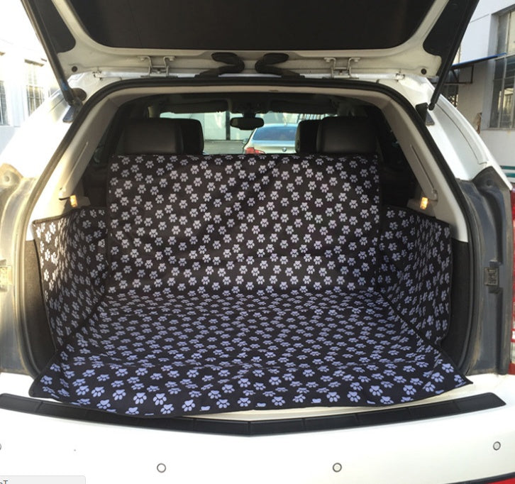 Dog Car Hammock Seat Cover – Waterproof Oxford Pet Travel Mat with Safety Harness