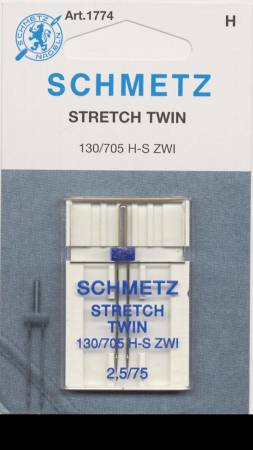 Aiguille jumelée SCHMETZ n° 1774 stretch sous carte – 75/11 – 2,5 mm – 1 pièce