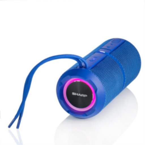 Enceinte Bluetooth Portable SHARP GX-BT290-BL – Étanche IP67, Mode Duo TWS et 14h d'autonomie