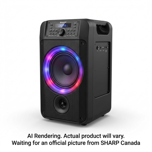 Sharp PS-916 Enceinte Bluetooth portable double pour soirées – 400 W TWS avec éclairage LED