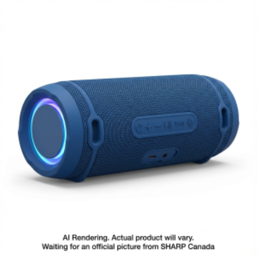 Sharp GX-BT390-BL Rugged Portable Bluetooth Speaker – 30W RMS, IP67 Waterproof, 10H Battery