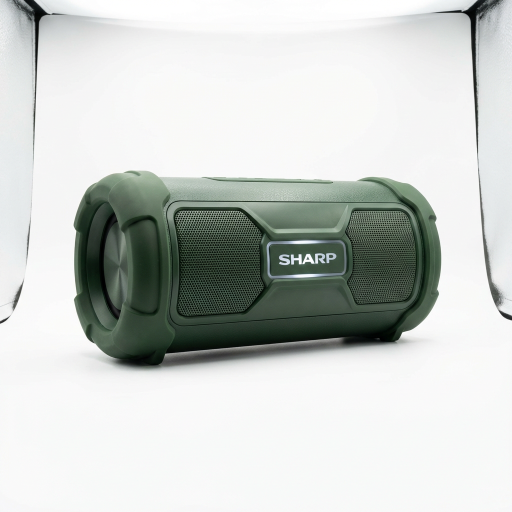 SHARP GX-BT490-GR Portable Bluetooth Boombox – 120W Peak Power, IP67 Waterproof, Green