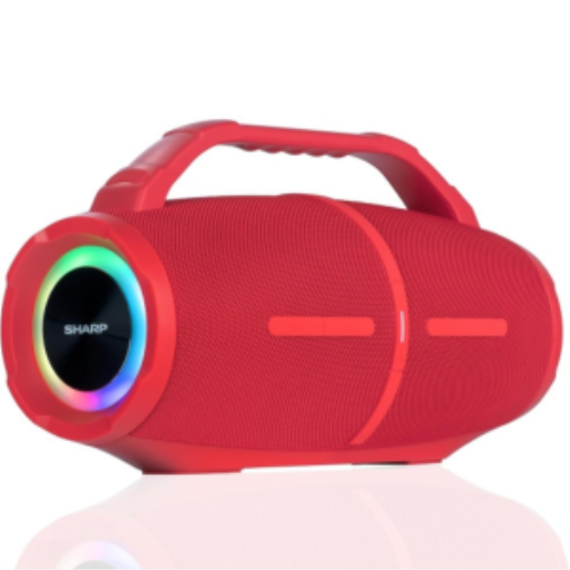 Haut-parleur Bluetooth portable Sharp GX-BT490-RD Boombox – 60W RMS, étanche IP67, rouge