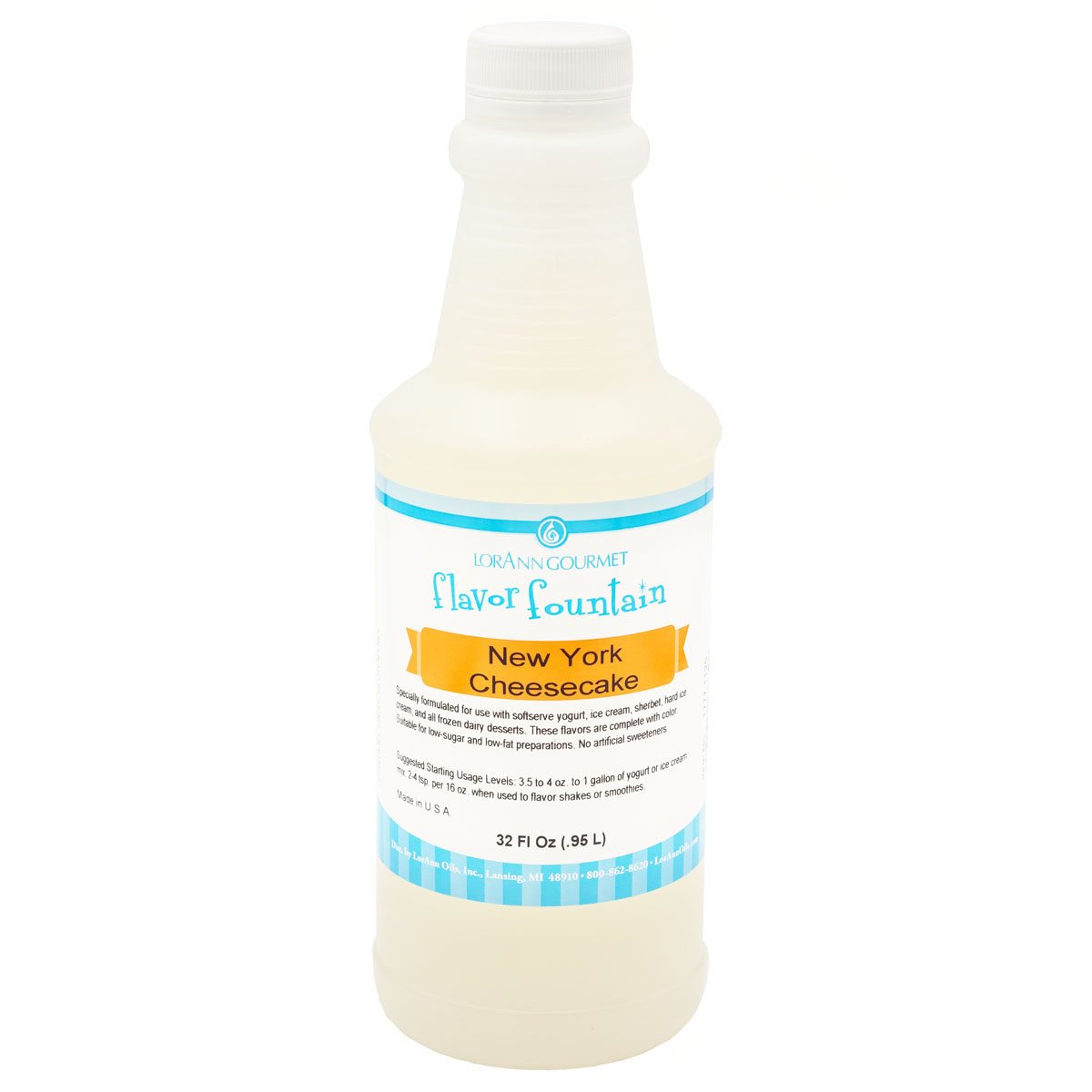 New York Cheesecake Flavor - 4 oz. - 32 oz. - Ice Cream and Beverage Flavors - LorAnn Oils - Canadian Distribution - Ships Free Within Canada on Orders Above CAD $199
