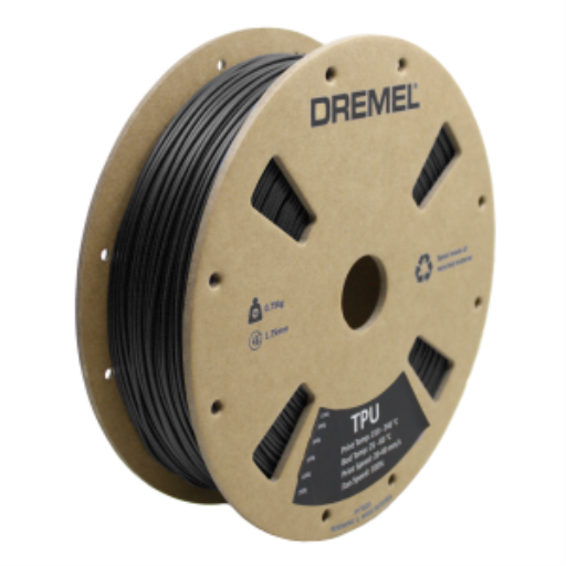Bobine de filament TPU 3D, diamètre 1,75 mm, noir 0,75 kg