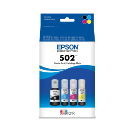 EPSON T502 Dye Color Black and Color Combo Pack / ET-2700, ET-2750, ET-3700, ET-3750, ET-4750