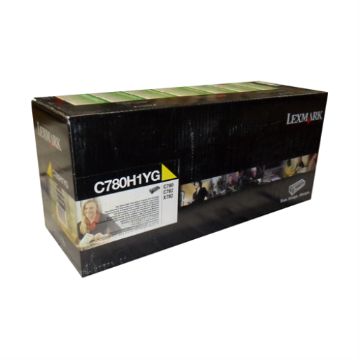 Cartouche de toner jaune Lexmark C780, C/X782, 782XL pour programme de retour, 10 000 pages