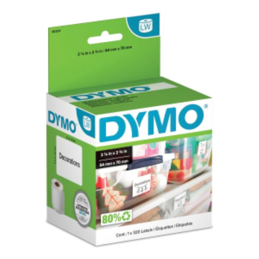 DYMO Authentic LW Large Multi-Purpose Labels, DYMO Labels for LabelWriter Label Printers, 2-1/8" x 2-3/4", 1 Roll of 320