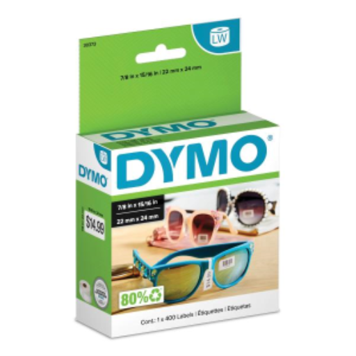 DYMO Authentic LW Price Tag Labels, DYMO Labels for LabelWriter Printers, White, 15/16" x 7/8", 1 Roll of 400
