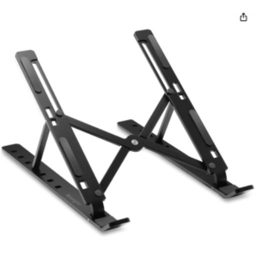 COLLAPSIBLE ALUMNM LAPTOP RISER BLK