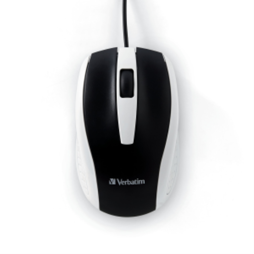 Souris optique filaire Verbatim Bravo - Blanc