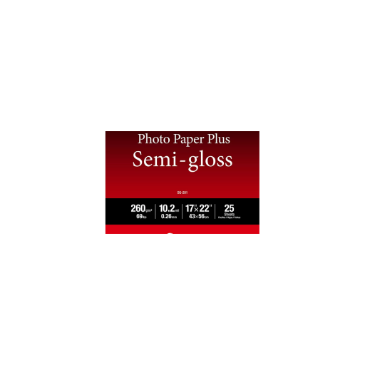 SG-201 17" x 22" Photo Paper Plus Semi-Gloss (25 sheets/pkg)