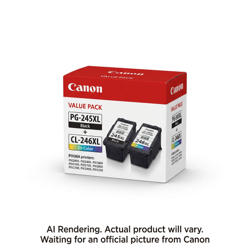 Canon PG-245XL/CL-246XL Black & Colour Cartridges, Value Pack SKU 8278B006