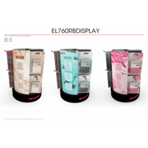 SHARP EL760-Affichages Calculatrice Présentoir de Comptoir ? Solution Professionnelle de Merchandising pour Détaillants