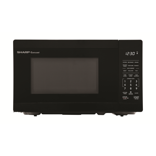 Four à micro-ondes de comptoir Sharp de 0,7 pi³ (SMC0760KBC) – 700 W, noir avec plateau tournant Carousel