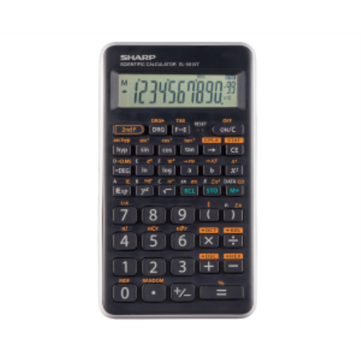 Calculatrice scientifique SHARP EL501XTGY – 146 fonctions, étui rigide, accent gris