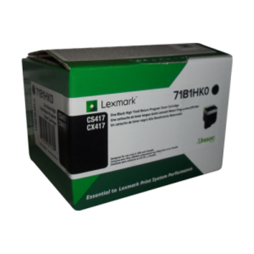 Lexmark CS/CX417, 517 Black Return Programme 6K Toner Cartridge Part no.: 71B1HK0
